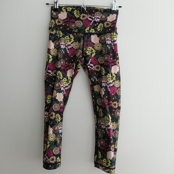 Lululemon Wunder Under High Rise 21" Crop Leggings Floral Fluorolace Multi 4 - Picture 3 of 15
